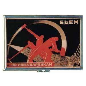 SMITE LAZY WORKER RUSSIAN WWII ID Holder, Cigarette Case 