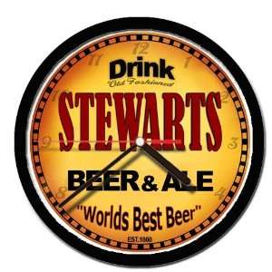  STEWARTS beer and ale cerveza wall clock 