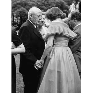  Martha Rountree Talking with Guests at Her Garden Party 