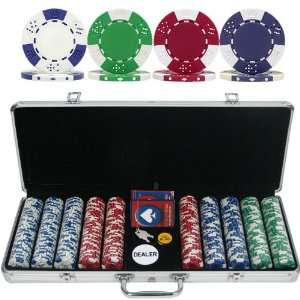 10 1025L 500S   500 Landmark Lucky Crowns 11.5g Poker Chips w/Aluminum 