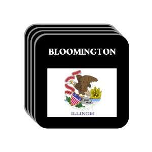  US State Flag   BLOOMINGTON, Illinois (IL) Set of 4 Mini 