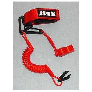 Atlantis Pro Floating Wrist/Jacket Lanyard with Whistle , Color Black 