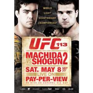  UFC 113 Autographed Poster 
