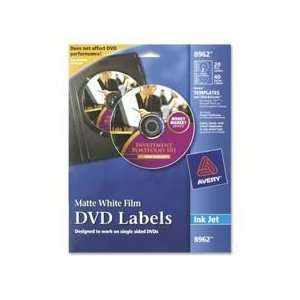 Quality Product By Avery Consumer Produs   DVD Inkjet Labels 20 Sheet 
