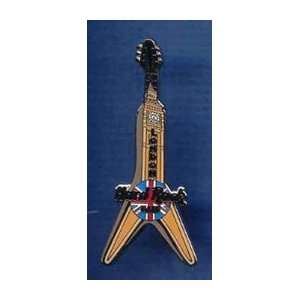 Hard Rock Cafe Pin 12566 London Big Ben Flying V Guitar with Flag Logo