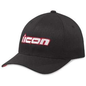    Icon Slant Hat Black Small/Medium S/M 2501 0290 Automotive