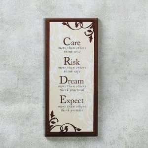  Care Risk Dream Expect Sign   Party Decorations & Wall 