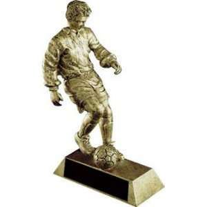  Gold Male Soccer Resin Large 10 1/2 Inch 