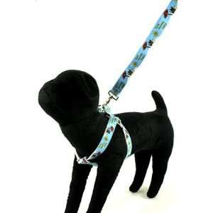 Designer Dog Harness   Solar Powered Pooch Dog Step In Harness   Blue 