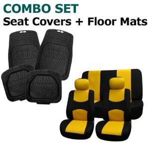 FH FB050112 + R11405 Yellow Modern Flat Cloth Seat Covers 