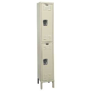  Hallowell U1286 2PT Parchment Steel Premium Wardrobe Locker, 1 