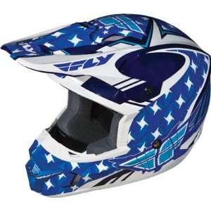 Fly Racing Kinetic Helmet, Blue/White Flash, Size Segment Youth, Size 