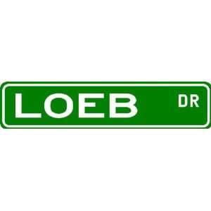 LOEB Street Sign ~ Family Lastname Sign ~ Gameroom, Basement, Garage 