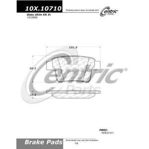  Centric Parts 301.10710 Premium Ceramic Disc Brake Pads 