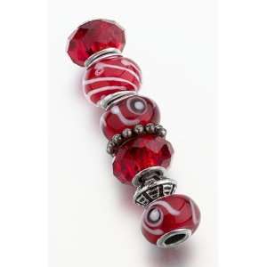  Assorted Beads Red