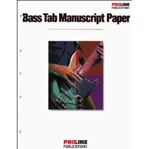  ProLine Bass Tab Blank Manuscript Paper Musical 