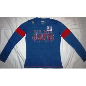  New York Giants Football Red Band Long Sleeve Womens T 