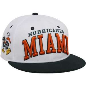 Zephyr Miami Hurricanes White Green Superstar Snapback Hat  