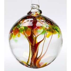  Kitras Art Glass   AUTUMN TREE OF ENCHANTMENT WITCH BALL 