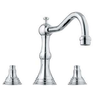 Deck Set Wide Spread Tub Filler by Grohe   25 079 000 in Chrome Cross 