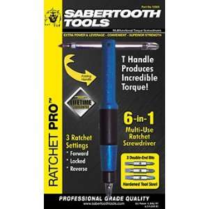  Sabertooth Ratchet Pro Screwdriver with Double end Bits 