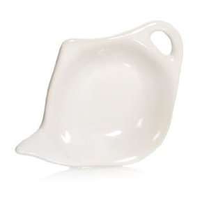  Hues & Brews White Teapot Shaped Tea Bag Holders (4 