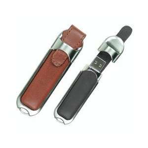  UDS044    Leather With Chrome USB Flash Drive (128MB 