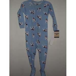  Boys One piece Light Blue Dogs Footed Cotton Sleeper (24 Months) Baby