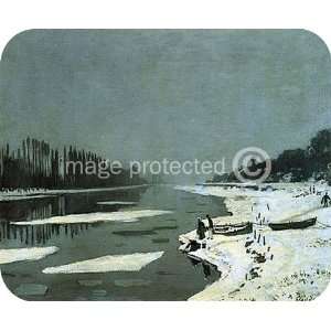  Claude Monet Ice Floes on the Seine at Bougival MOUSE PAD 