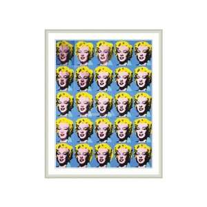   Warhol Framed Art Giclee 25 Colored Marilyns 1962 Pop