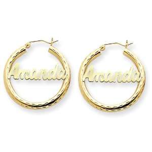 14K D/C Tube Earrings Amanda