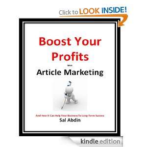 Boost Your Profits With Article Marketing Sal Abdin  