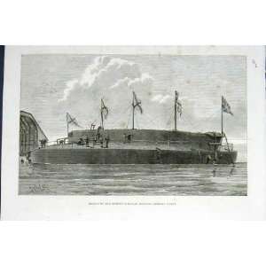    Russian Circular Ironcald Admiral Popoff Print 1876