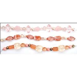  Potpourri Acrylic Beads 7.5 Strand/Pkg Peach