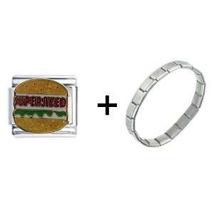  Supersized Hamburger Italian Charm Pugster Jewelry