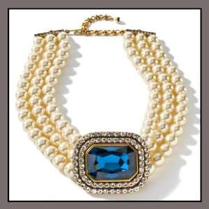  Heidi Daus Tailored to Please Triple Strand Necklace 