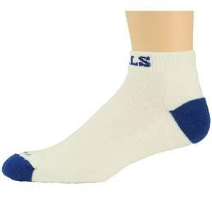   Reebok Buffalo Bills White Navy Blue Low Cut Socks