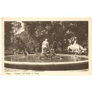  1940s Vintage Postcard Fountain of Moses   Pincio Gardens 