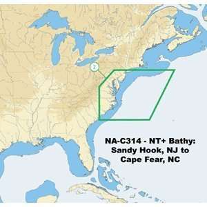  C MAP NT NA C314   Sandy Hook Cape Fear Bathy   C Card 