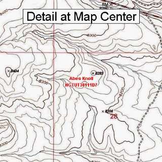 USGS Topographic Quadrangle Map   Abes Knoll, Utah (Folded/Waterproof 