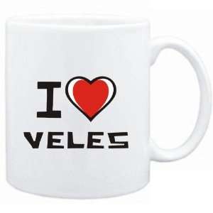  Mug White I love Veles  Cities