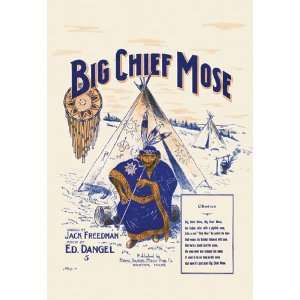  Big Chief Mose 20X30 Canvas Giclee