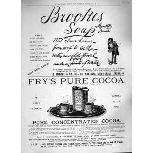  1888 ADVERTISMENT BROOKES MONKEY BRAND SOAP FRYS COCOA 