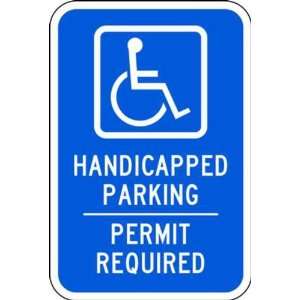 Zing Eco Parking Sign, HANDICAPPED PARKING PERMIT REQUIRED with 