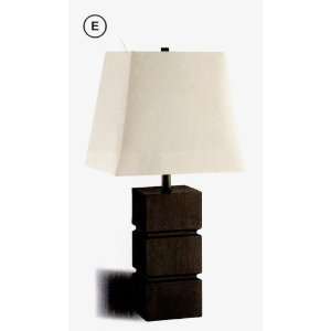  All new item Espresso finish table lamp with white fabric 