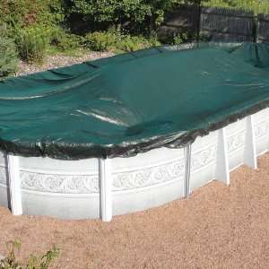  16 x 32 Oval Solid Winter Pool Cover Patio, Lawn 