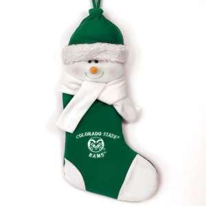  BSS   Colorado State Rams NCAA Snowman Holiday Stocking 