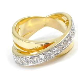  Ring plated gold Déesse 2 tones.   Taille 54 Jewelry
