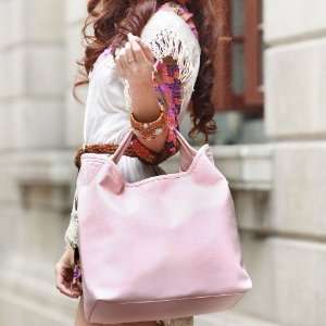   Handbag Hobo Tote 2 Ways Fashion Women Pink 170201 