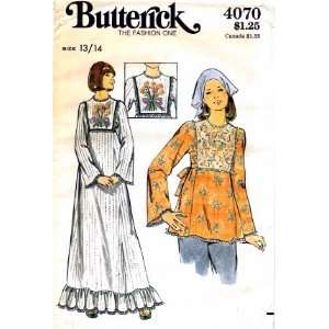  Butterick 4070 Vintage Sewing Pattern Dress Tunic Size 13 